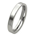 Sterling Silver 4mm Flat  Wedding Band