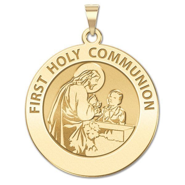 First Holy Communion Religious Medal (for a Boy) "EXCLUSIVE"