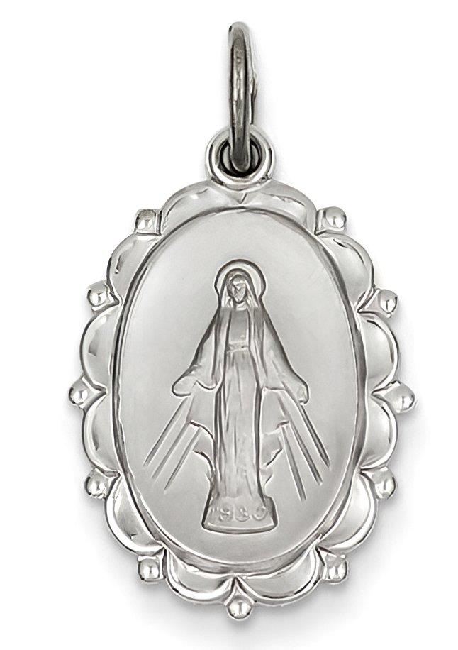 Sterling Silver Oval Miraculous Medal