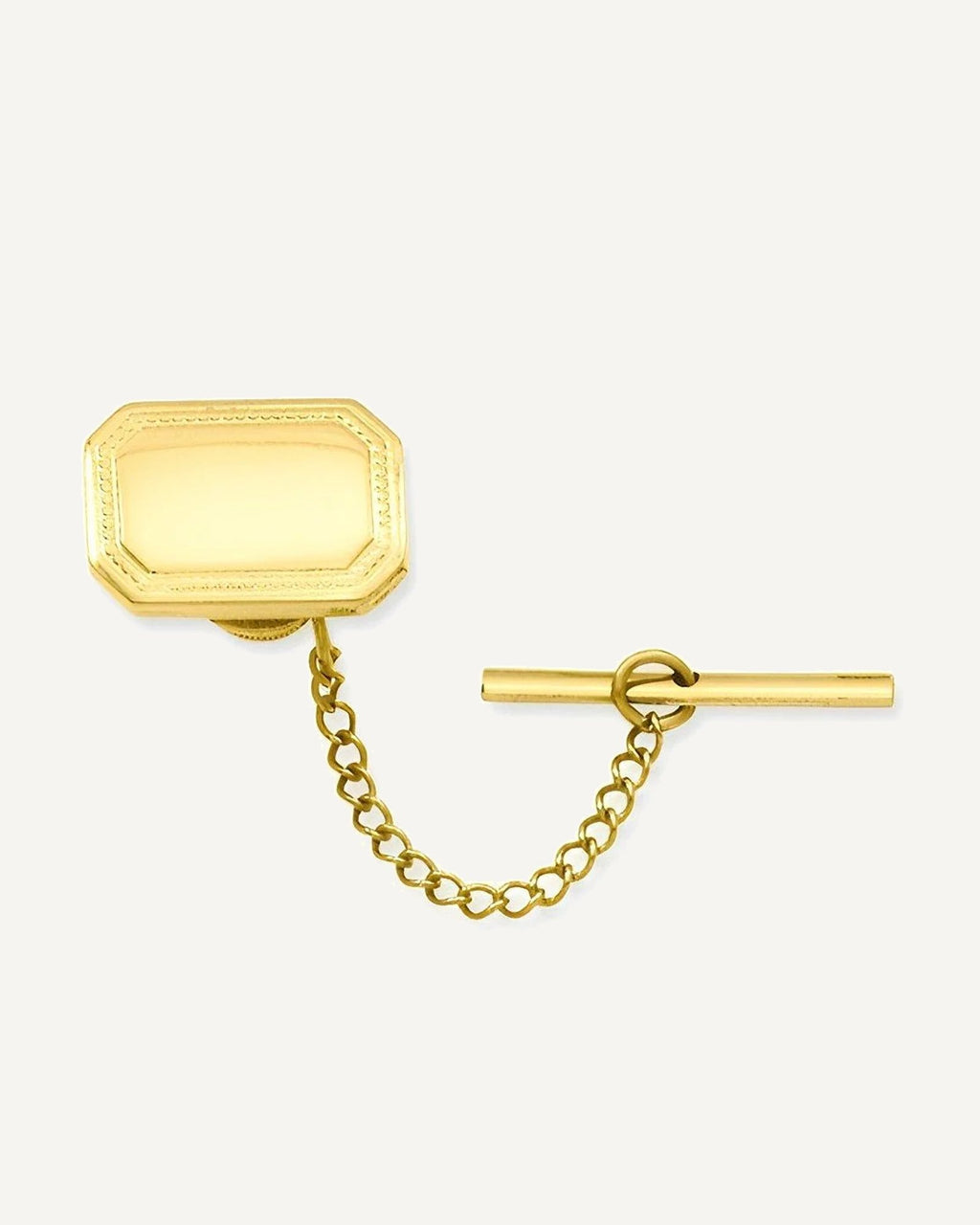Engravable Rectangle Bezel Tie Tack