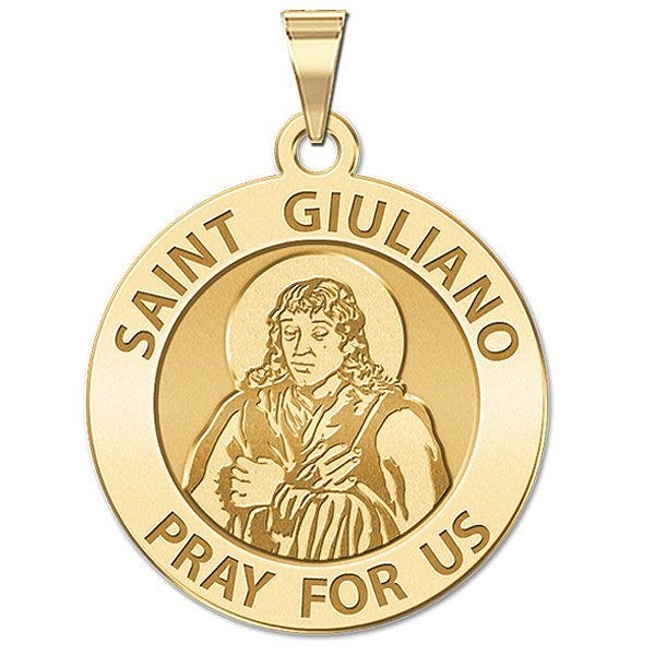 Saint Giuliano Round Religious Medal  "EXCLUSIVE"