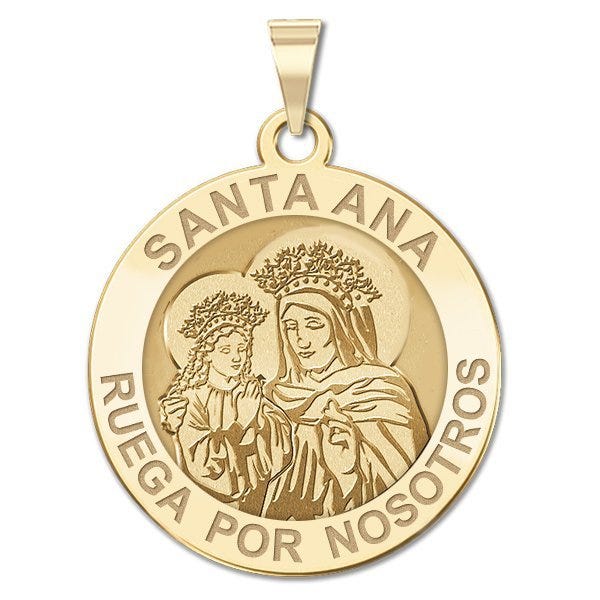 Santa Ana Round Religious Medal "EXCLUSIVE"