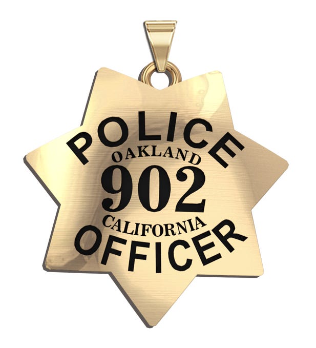 Personalized California 7 Point Star Police Badge with Your Department, Rank and Number
