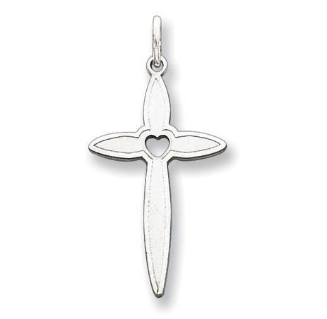 Sterling Silver Laser Designed Cross Pendant