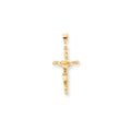 10k Solid Polished Crucifix Pendant