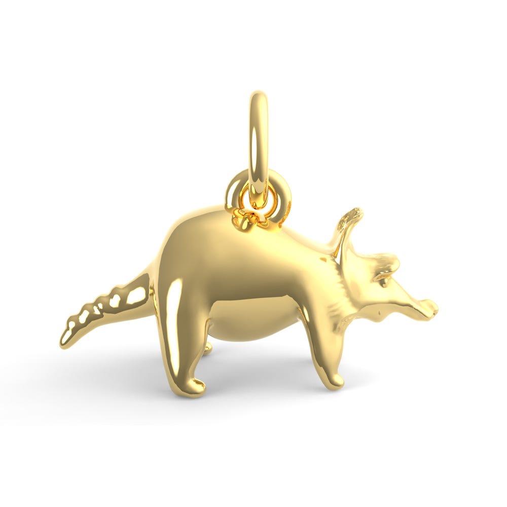 Triceratops Dinosaur Charm