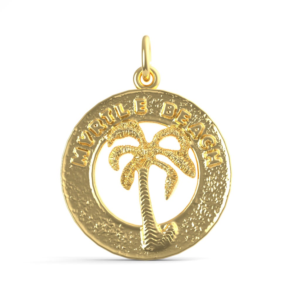Myrtle Beach Palm Tree Ring Charm( 3783)