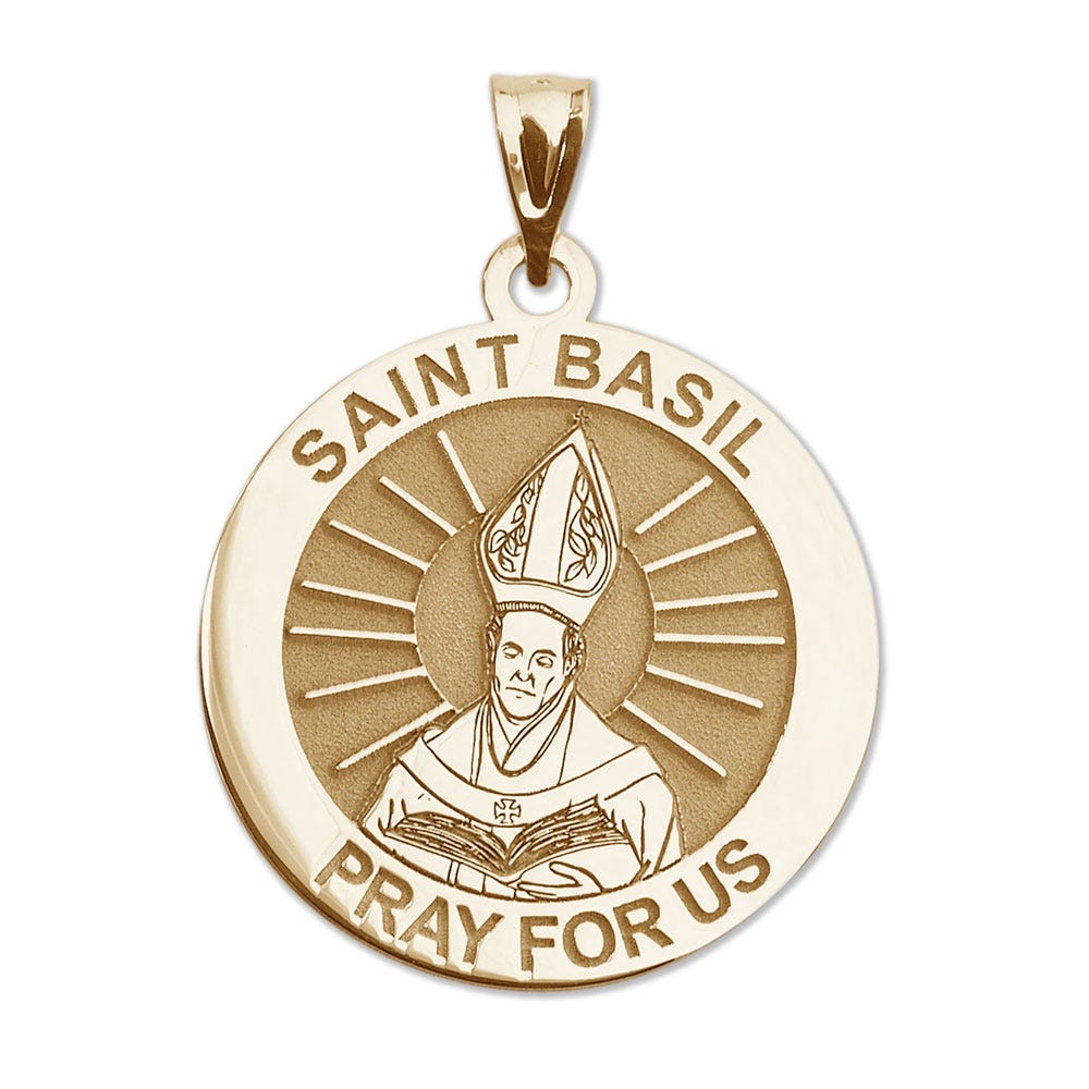 Saint Basil Round Religious Medal
