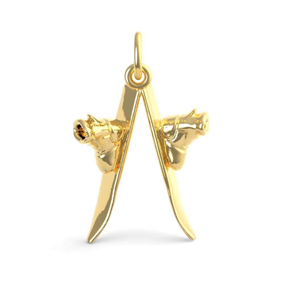 Pair of Skis Charm