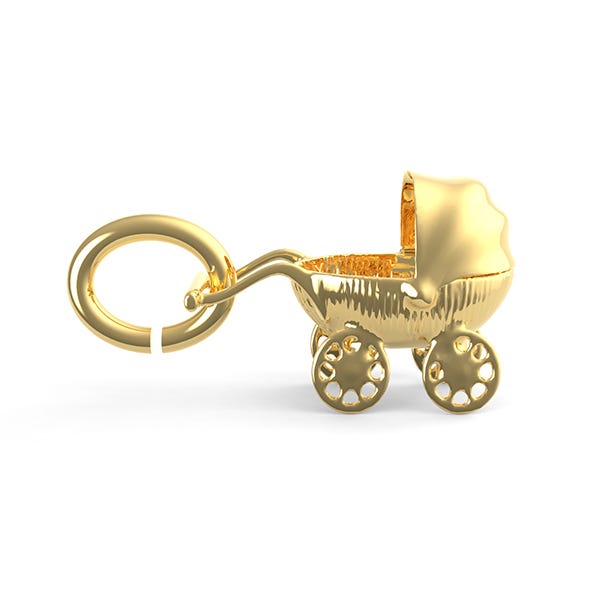 Canopy Baby Carriage Charm(1018)