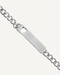 Custom Engraved Stainless Steel Women's Heart Cutout ID Bracelet