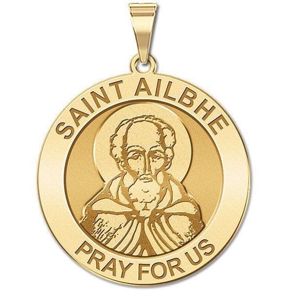 Saint Ailbhe Round Religious Medal "EXCLUSIVE"