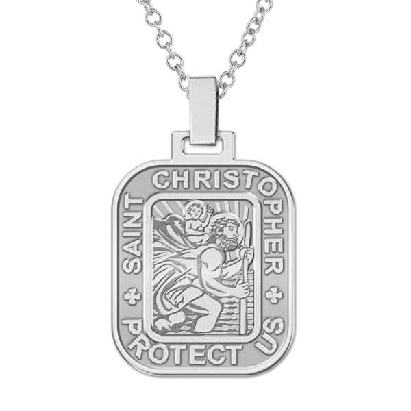 Saint Christopher Rectangle Religious Medal  "EXCLUSIVE"