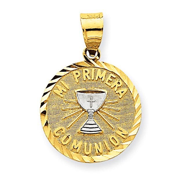 14k Two-Tone Mi Primera Communion Pendant