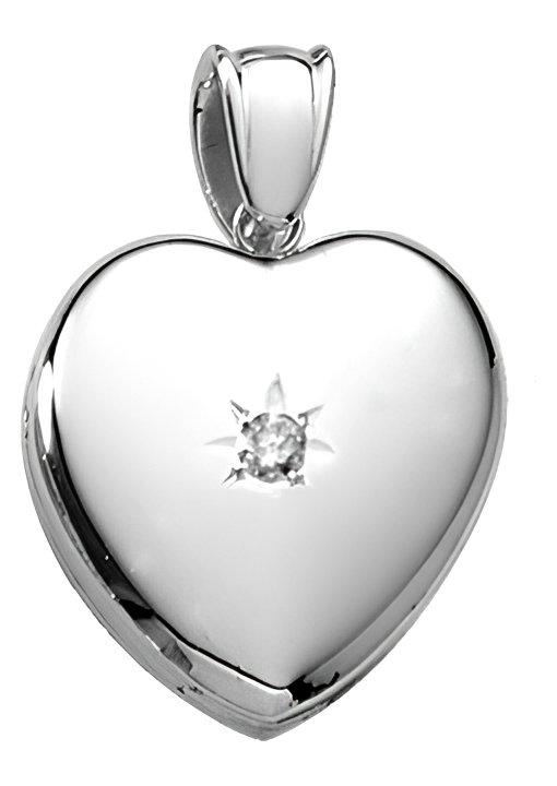 Platinum Heart Premium Weight & Genuine Diamond Locket