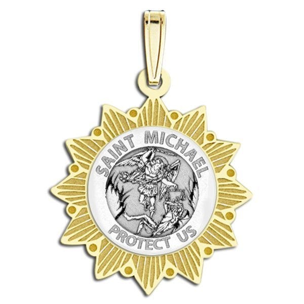 Saint Michael Two-Tone Sun Border "EXCLUSIVE"