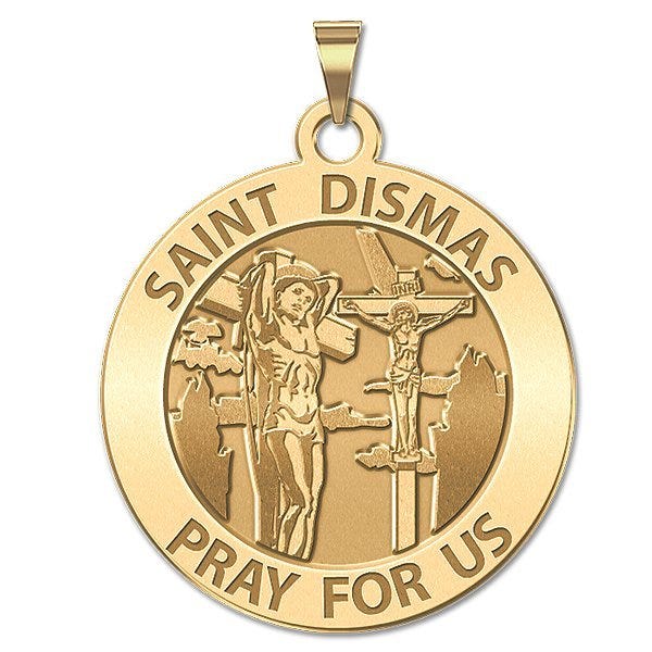 Saint Dismas Round Religious Medal