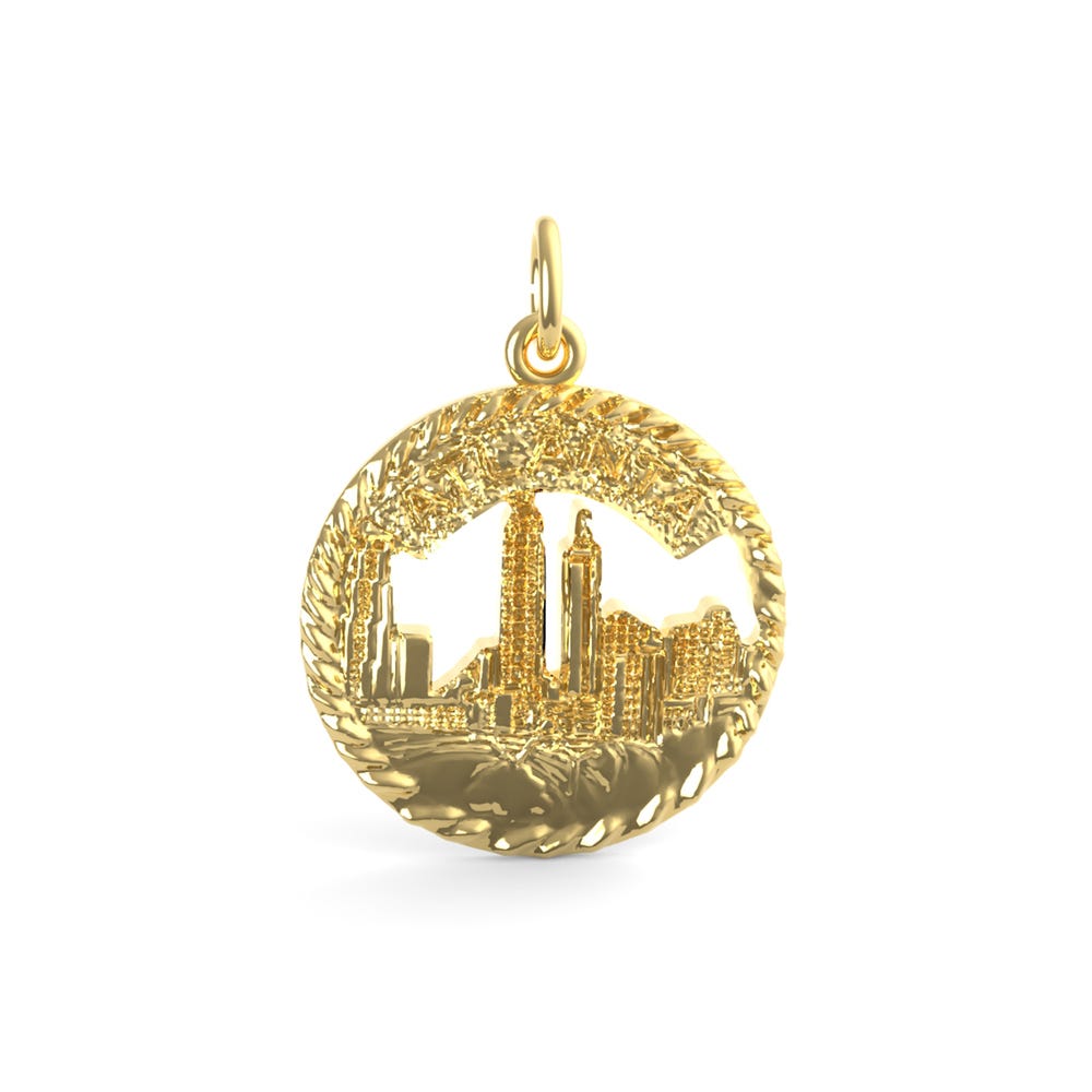 Atlanta Skyline Open Rope Disc Charm(3729)