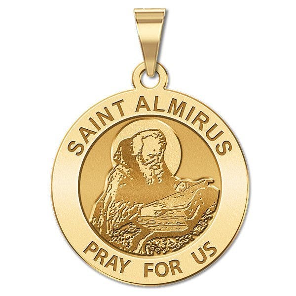 Saint Almirus Round Religious Medal "EXCLUSIVE"