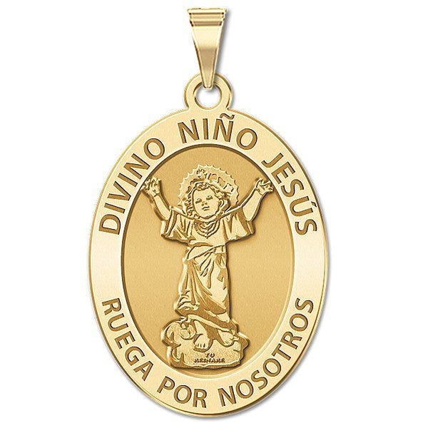 Divino Nino Jesus Oval Religious Medal