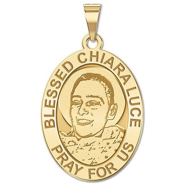 Blessed Chiara Luce OVAL Religious Medal  "EXCLUSIVE"