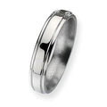 Titanium Ridged-Edge 5mm Polished Wedding Band