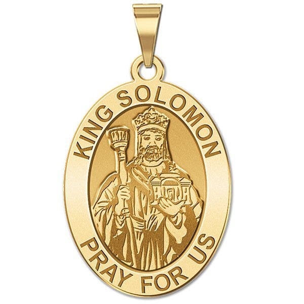 Saint King Solomon Oval Religious Medal