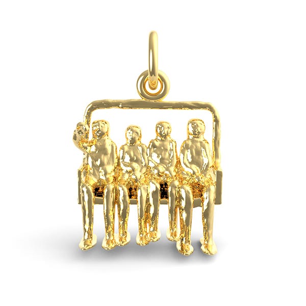 Quadchair Ski Lift Charm