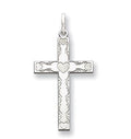 Sterling Silver Laser Designed Cross Pendant