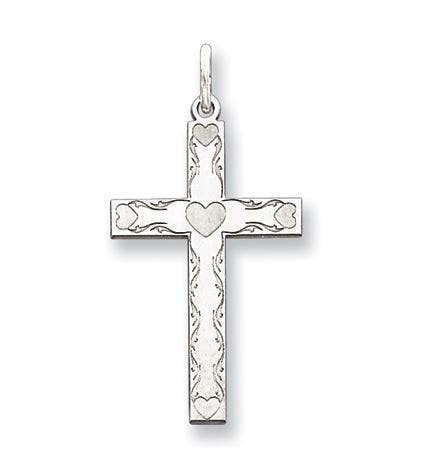 Sterling Silver Laser Designed Cross Pendant