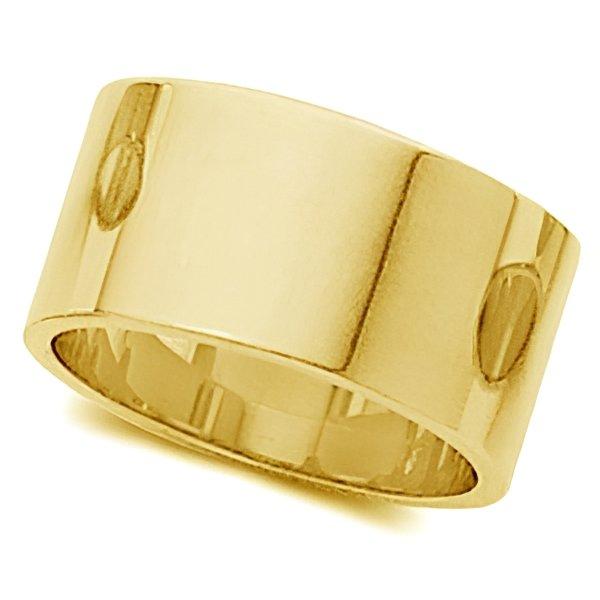 14k Yellow Gold 8mm Flat Wedding Band