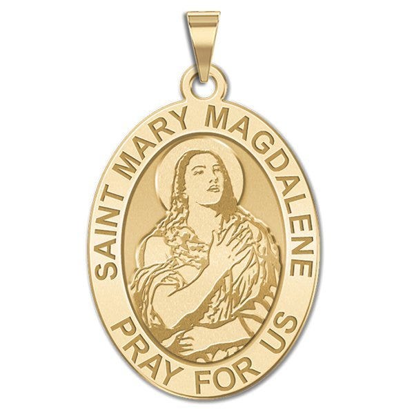 Saint Mary Magdalene Religious Oval Medal