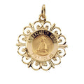 14K Yellow Gold Saint Elizabeth Seton Religious Medal
