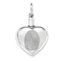 Sterling Silver Custom Fingerprint Heart Cremation or Ash Filler
