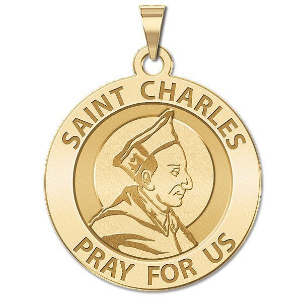Saint Charles Borromeo Round Religious Medal