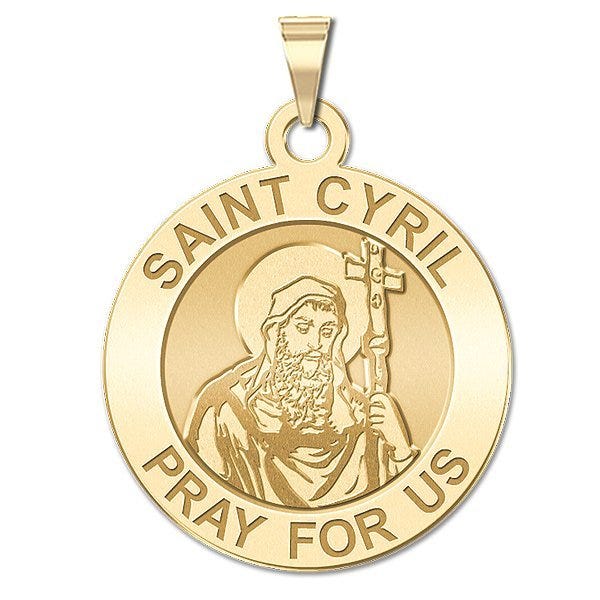 Saint Cyril of Alexandria Round Religious Medal - "EXCLUSIVE"