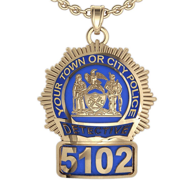 Personalized Detective Badge with Your Number & Department