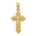 14k Budded Cross Charm