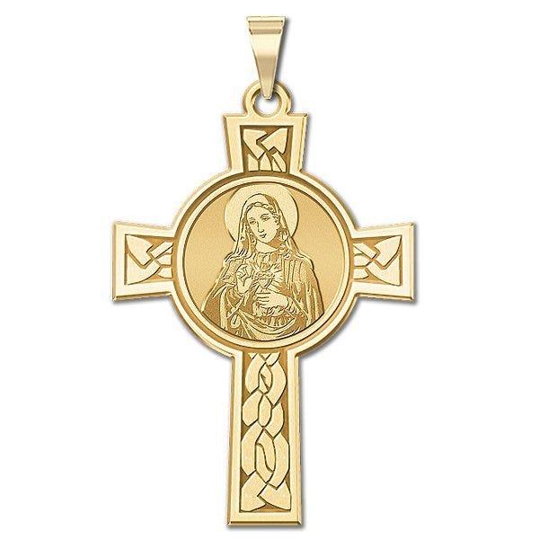 Sacred Heart of Mary Cross Religious Medal "EXCLUSIVE"