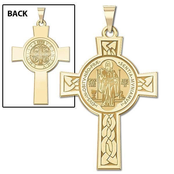 Saint Benedict Jubilee DoubleSided Cross Religious Medal