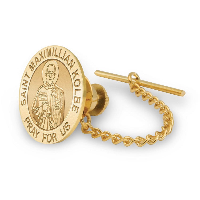 Saint Maximilian Kolbe Religious Tie Tack  "EXCLUSIVE"