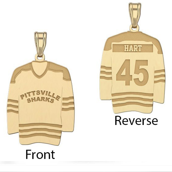 Hockey Jersey Pendant w/ Name & Number