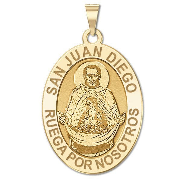 San Juan Diego OVAL Religious Medal  "EXCLUSIVE"