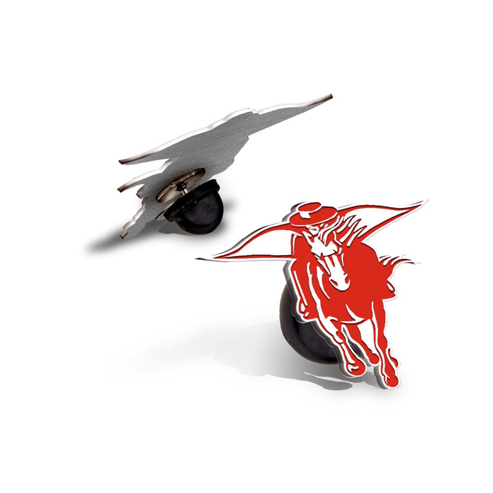 Texas Tech Color Enamel Masked Rider Pin