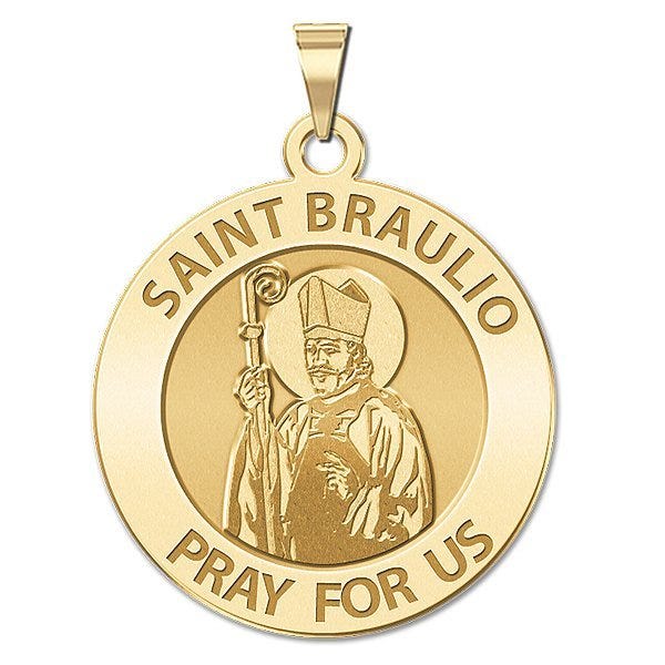 Saint Braulio Round Religious Medal "EXCLUSIVE"