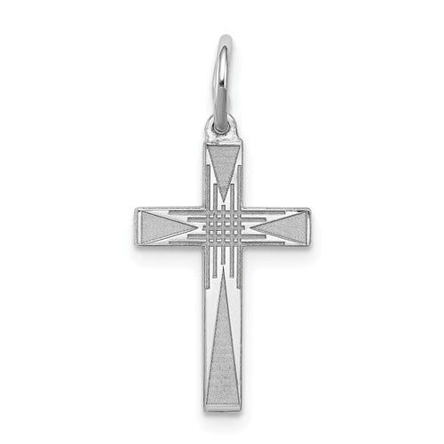 Sterling Silver Laser Designed Cross Charm