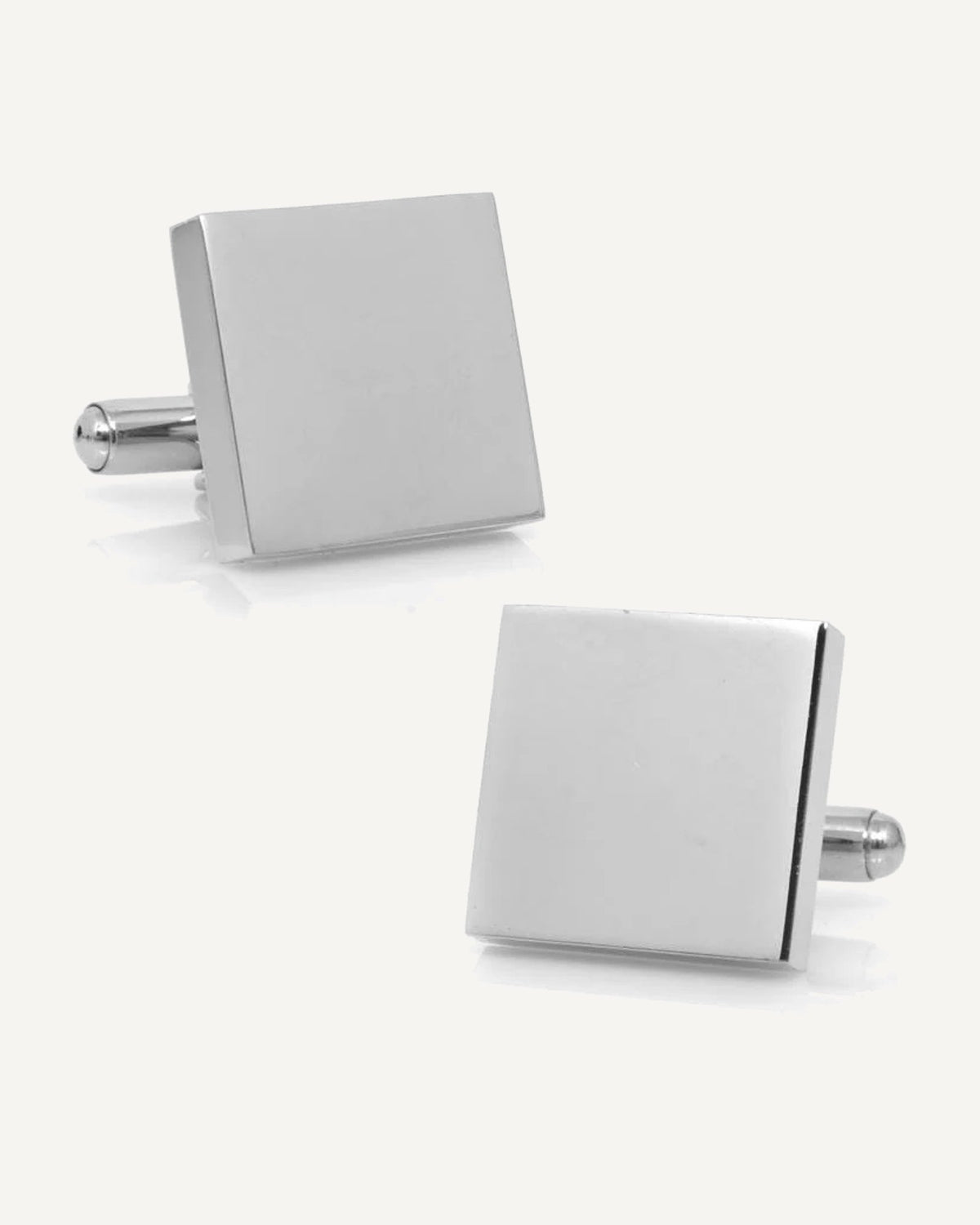Engravable Stainless Steel Square Cufflinks - Stainless Steel Cufflinks