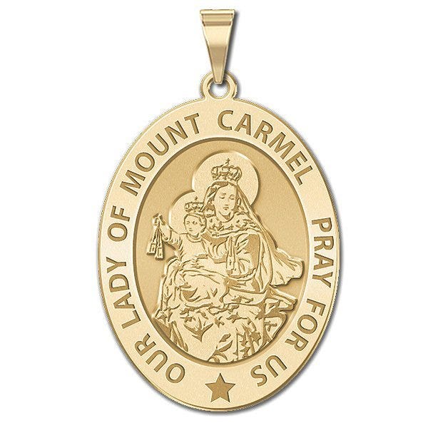 Our Lady of Mount Carmel Religious Medal OVAL