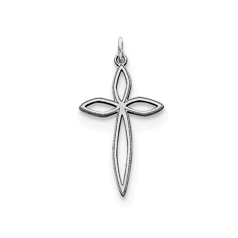 Sterling Silver Laser Designed Cross Pendant
