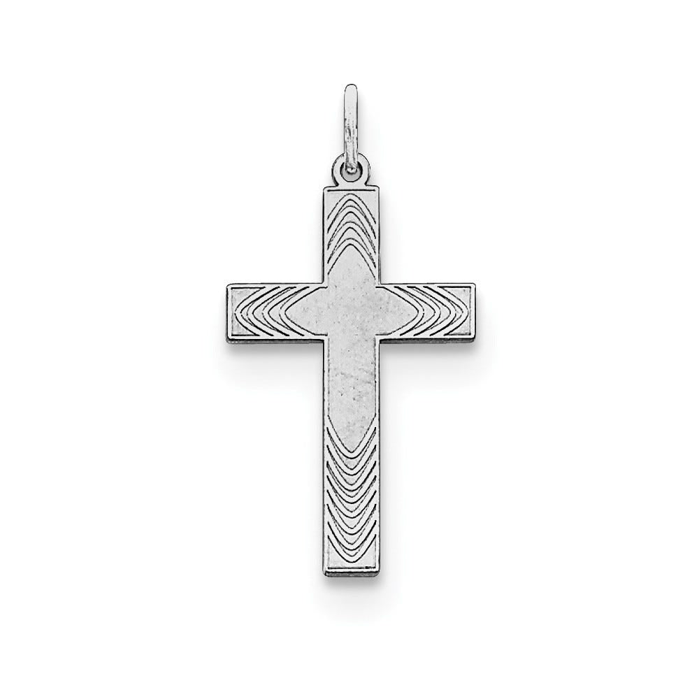 Sterling Silver Laser Designed Cross Pendant